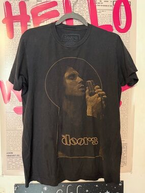The Doors Jim Morrison Keyhole Black Graphic Band T-Shirt